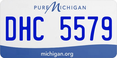 MI license plate DHC5579
