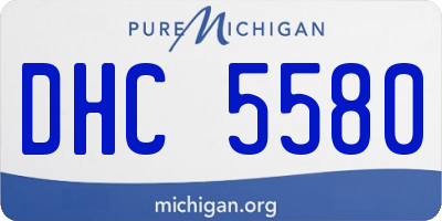 MI license plate DHC5580