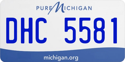 MI license plate DHC5581