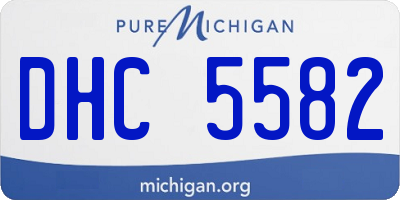 MI license plate DHC5582
