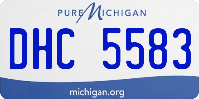 MI license plate DHC5583