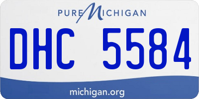 MI license plate DHC5584