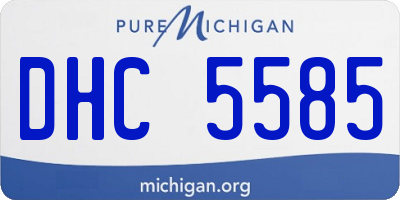 MI license plate DHC5585
