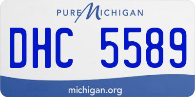 MI license plate DHC5589