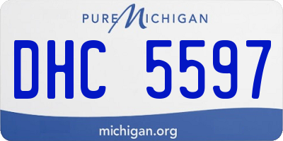 MI license plate DHC5597