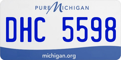 MI license plate DHC5598