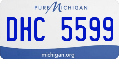 MI license plate DHC5599