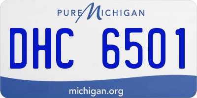 MI license plate DHC6501