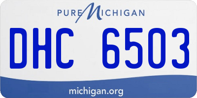 MI license plate DHC6503