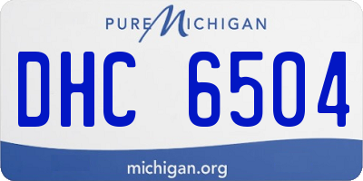 MI license plate DHC6504