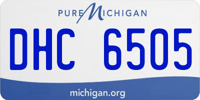 MI license plate DHC6505