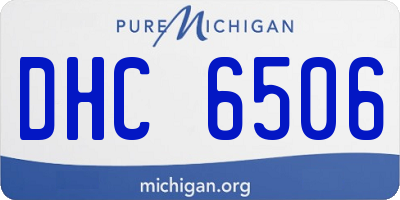 MI license plate DHC6506