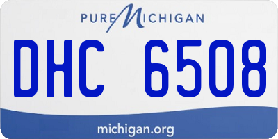 MI license plate DHC6508