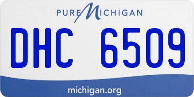 MI license plate DHC6509