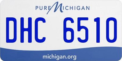 MI license plate DHC6510