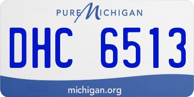 MI license plate DHC6513