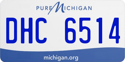 MI license plate DHC6514