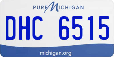 MI license plate DHC6515