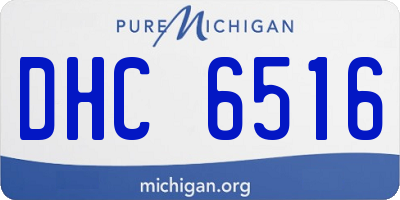 MI license plate DHC6516