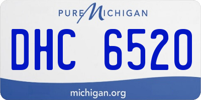 MI license plate DHC6520