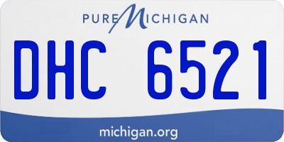 MI license plate DHC6521
