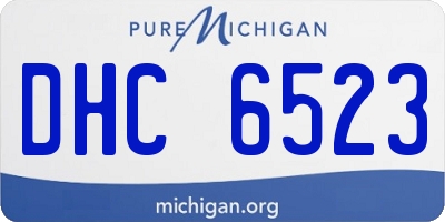 MI license plate DHC6523