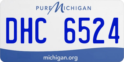 MI license plate DHC6524