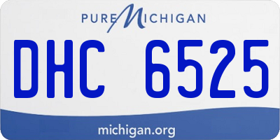 MI license plate DHC6525