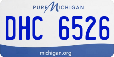MI license plate DHC6526