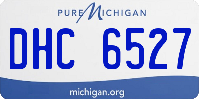 MI license plate DHC6527