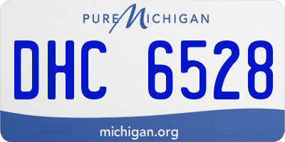 MI license plate DHC6528