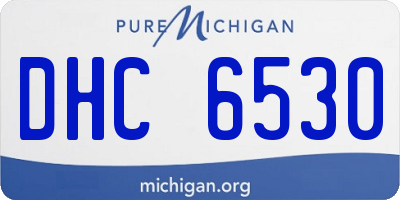 MI license plate DHC6530