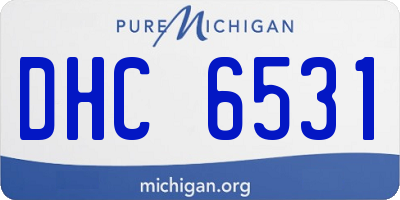 MI license plate DHC6531