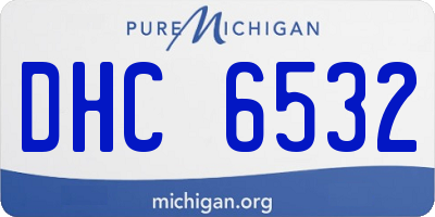 MI license plate DHC6532