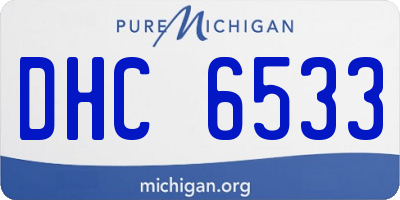MI license plate DHC6533