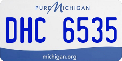 MI license plate DHC6535
