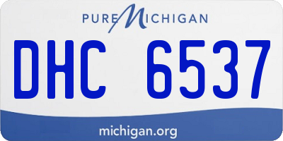 MI license plate DHC6537