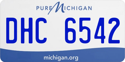 MI license plate DHC6542