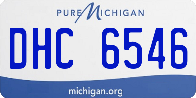 MI license plate DHC6546