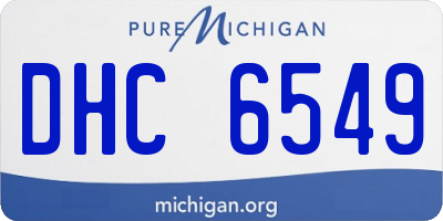 MI license plate DHC6549