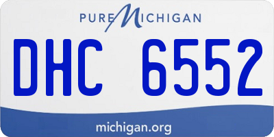 MI license plate DHC6552