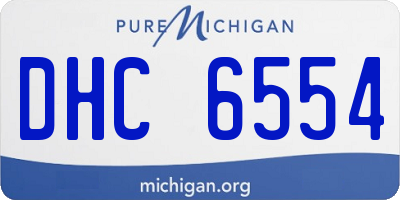 MI license plate DHC6554