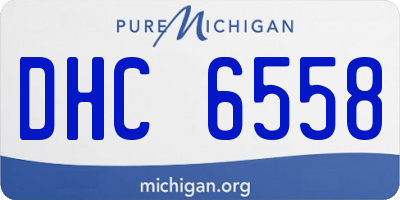 MI license plate DHC6558