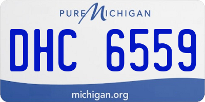 MI license plate DHC6559