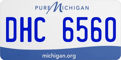 MI license plate DHC6560