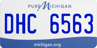 MI license plate DHC6563