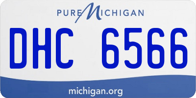 MI license plate DHC6566