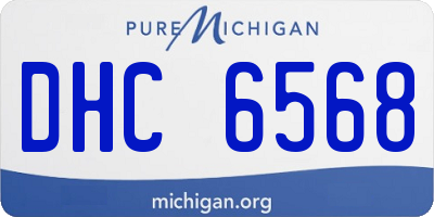 MI license plate DHC6568