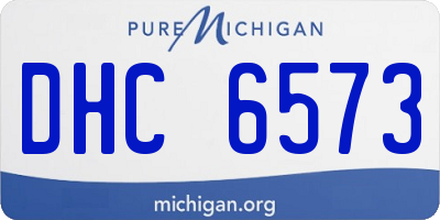 MI license plate DHC6573