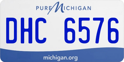 MI license plate DHC6576